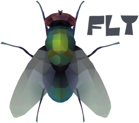 Nadruk Polygonal fly - Przód